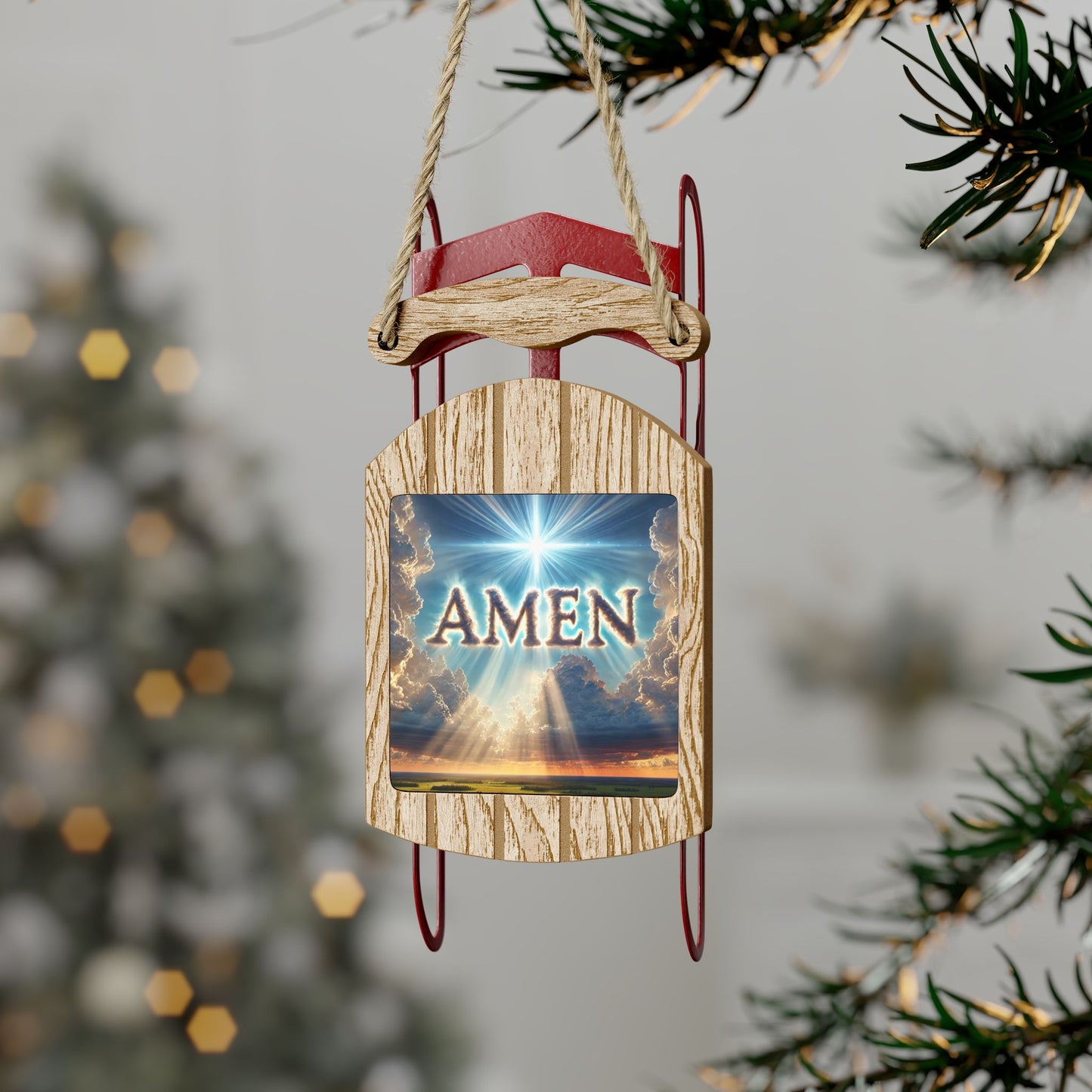 Amen- Sled Ornaments