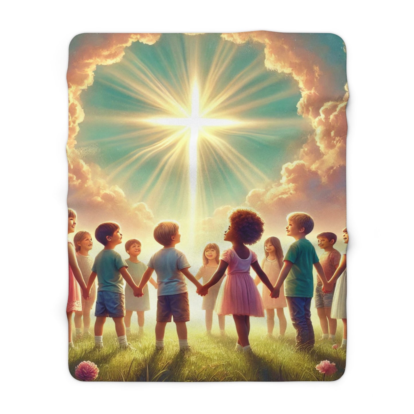 Heavenly Growth Sherpa Fleece Blanket