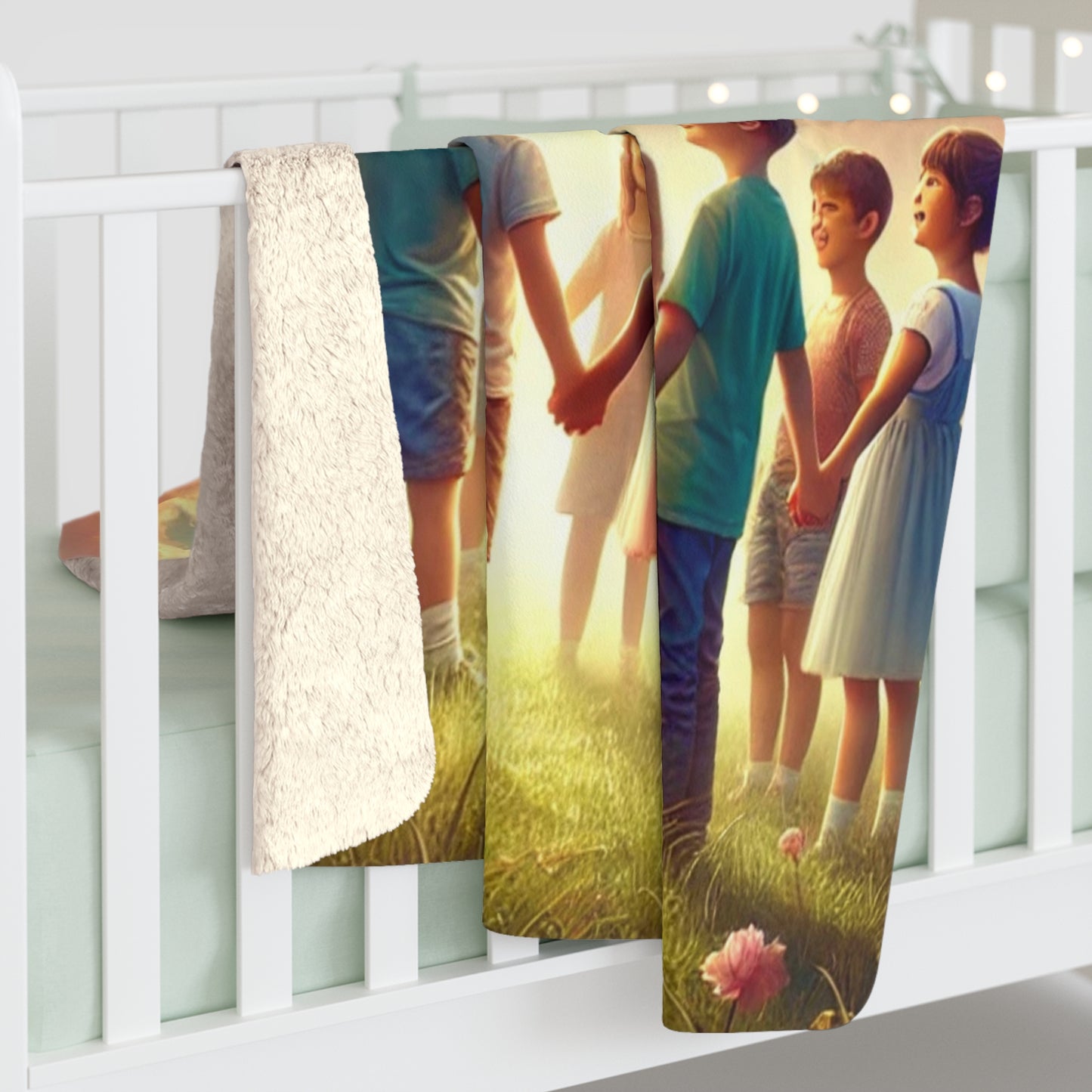 Heavenly Growth Sherpa Fleece Blanket