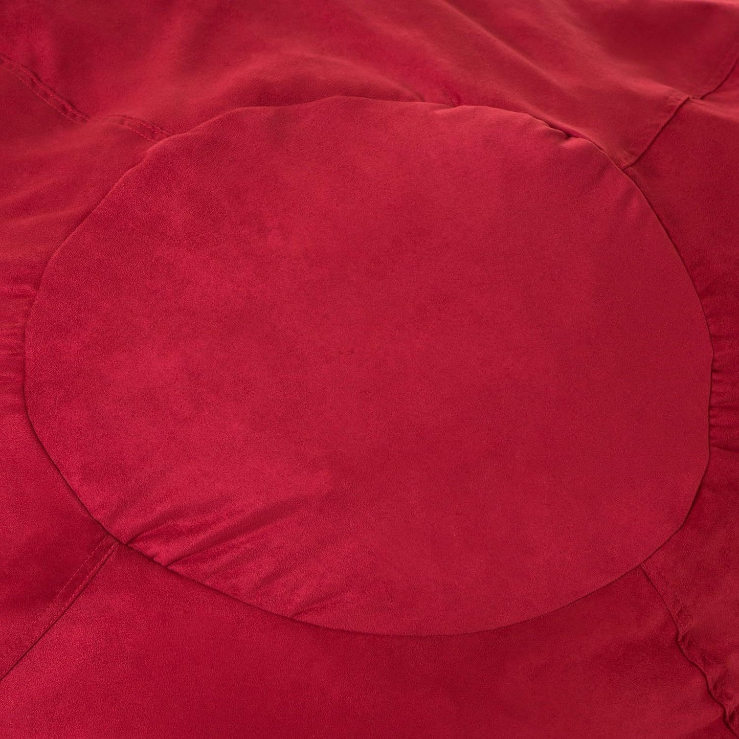 5-Foot High-Density Shredded Foam Bean Bag Chair – Cozy Comfort for Kids and Adults- Chinese Red