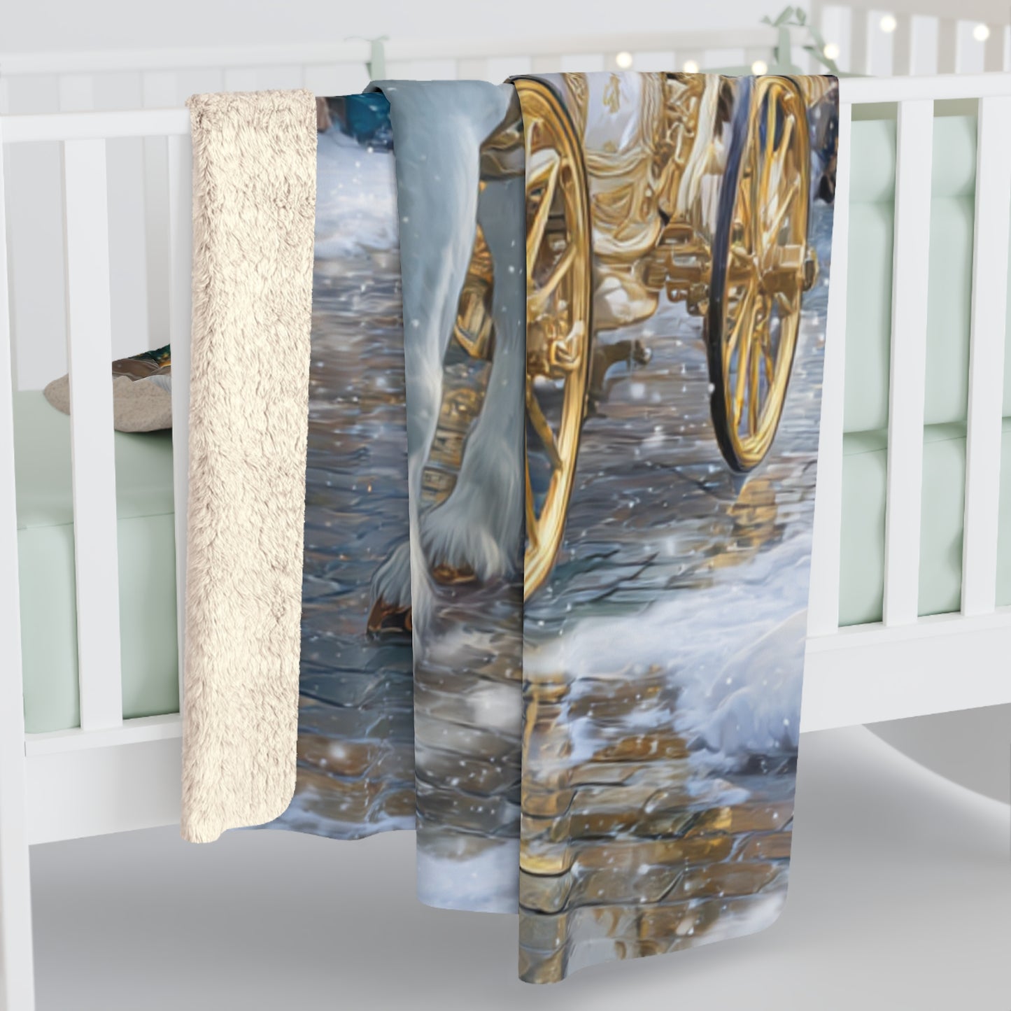 Golden Grace Carriage Ride- Sherpa Fleece Blanket