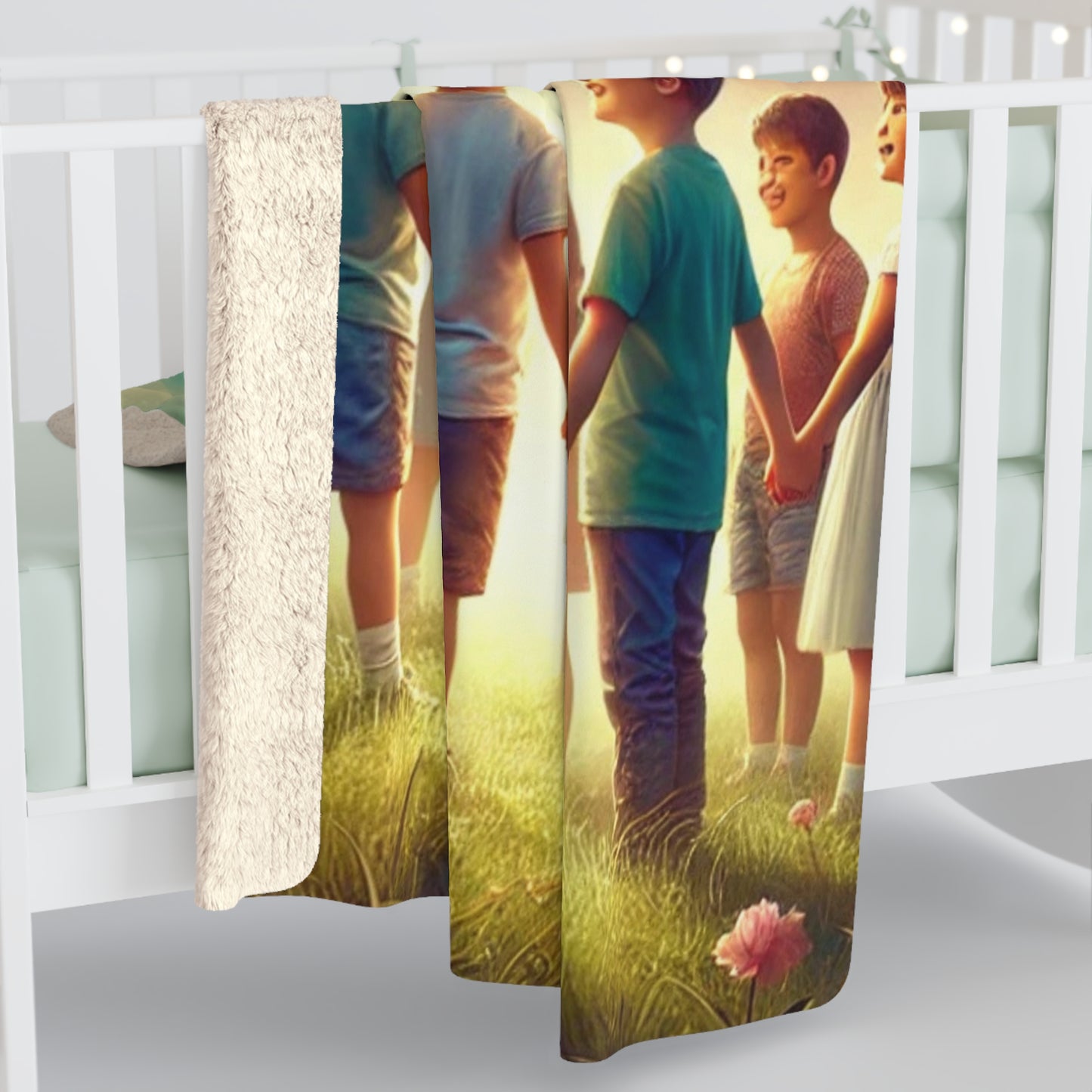 Heavenly Growth Sherpa Fleece Blanket