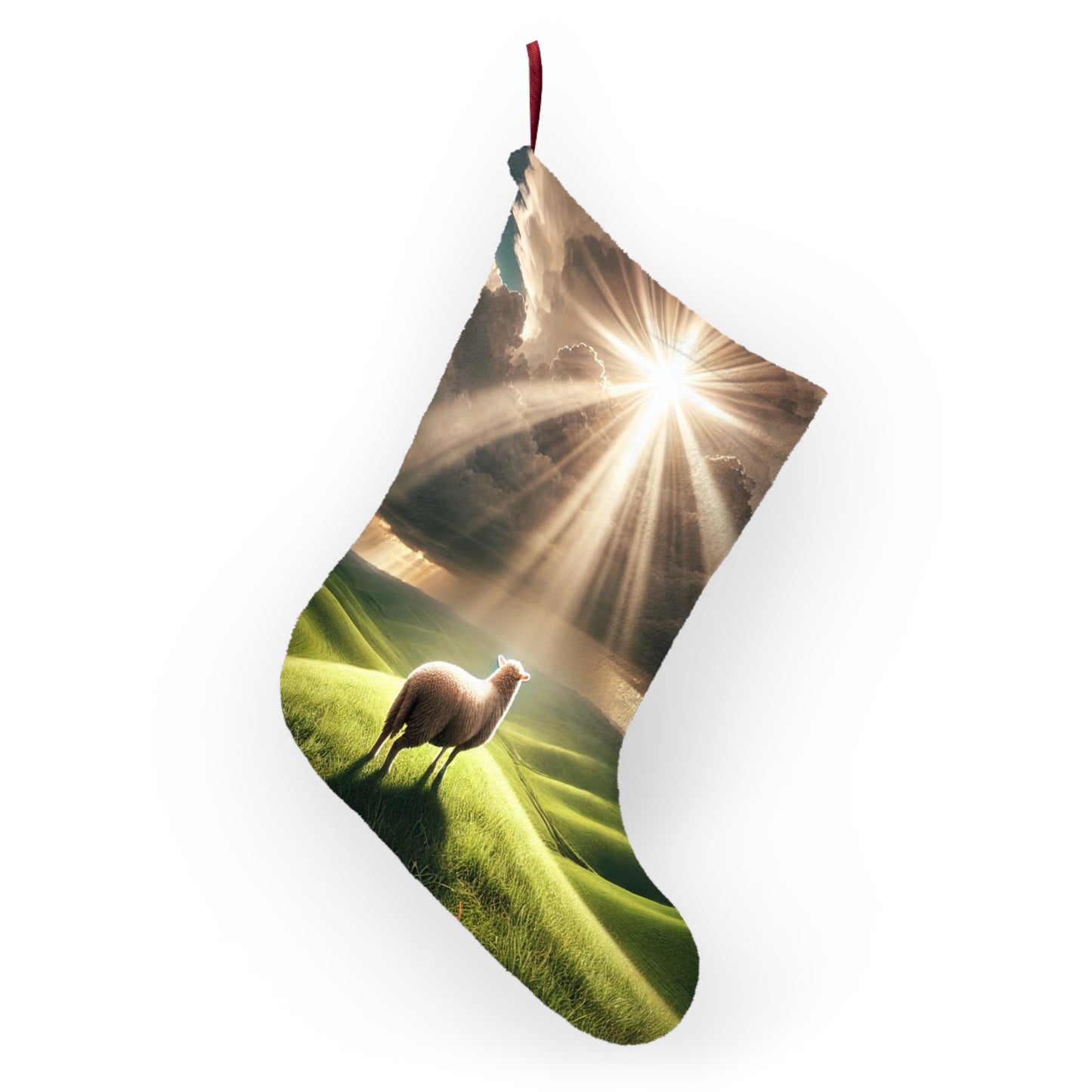 He Leads Me- Christmas Stocking