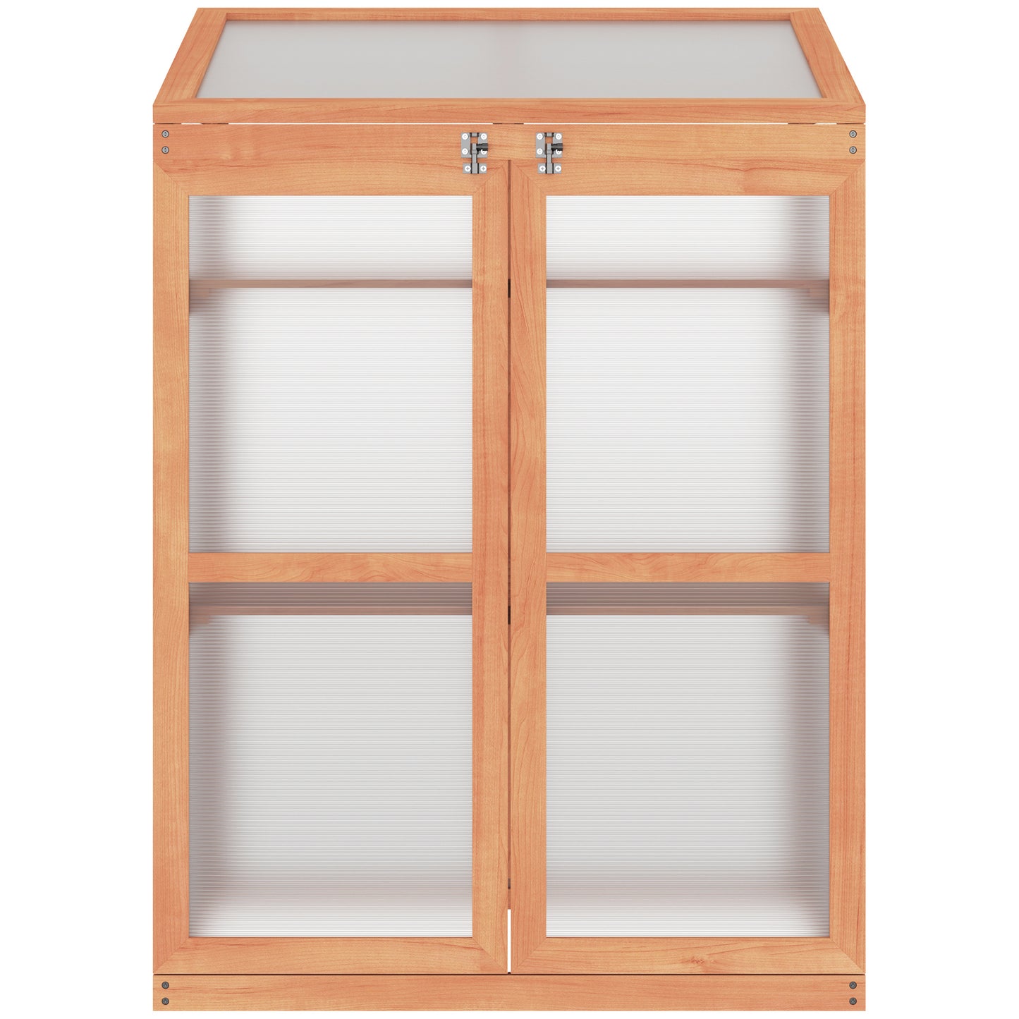 Wooden Cold Frame Mini Greenhouse 30" L x 24" W x 44" H-Natural