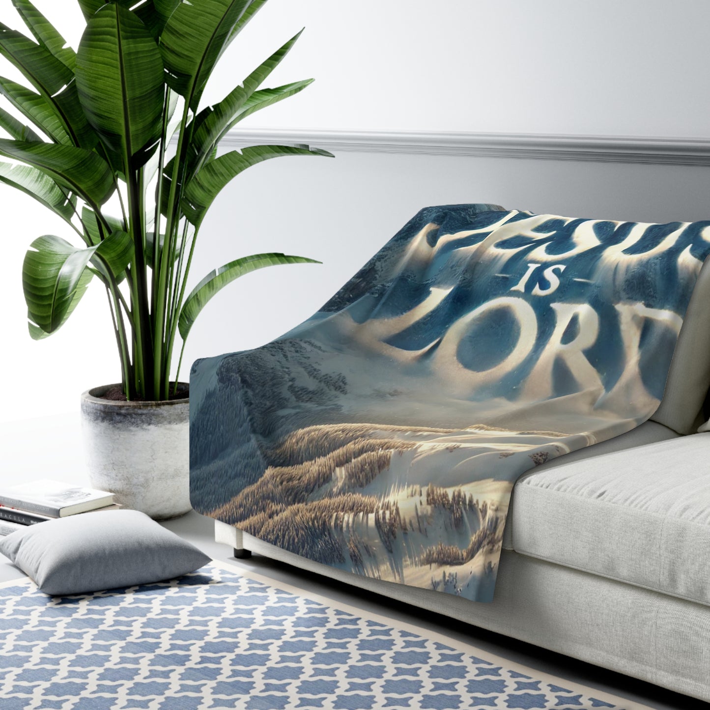 Jesus Is Lord Sherpa Fleece Blanket