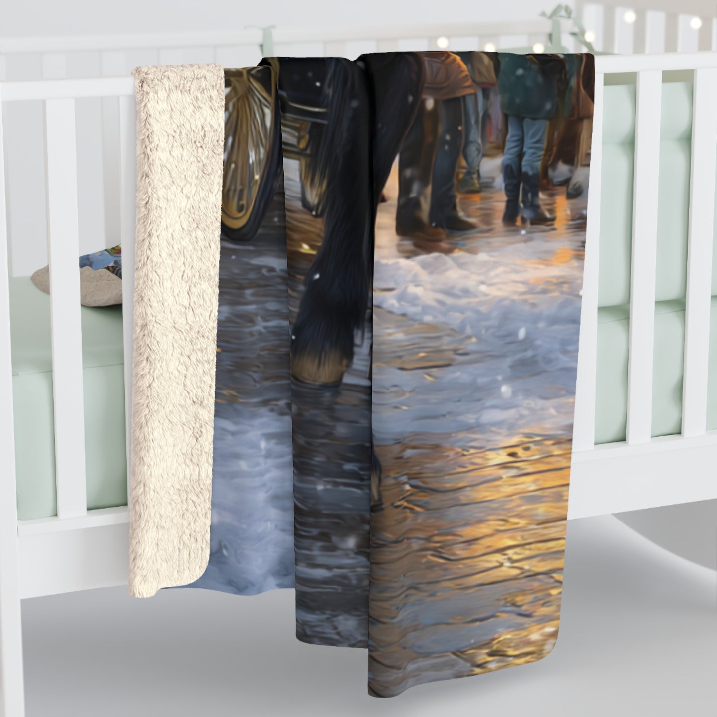 Evening Carriage Ride-Sherpa Fleece Blanket