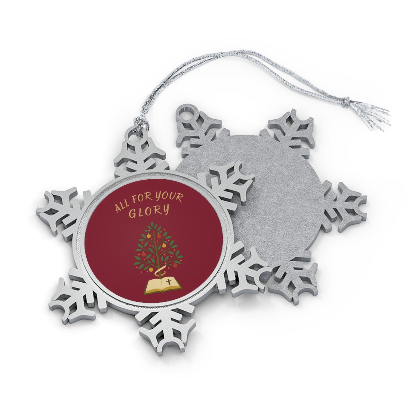 All For The Glory- Pewter Snowflake Ornament