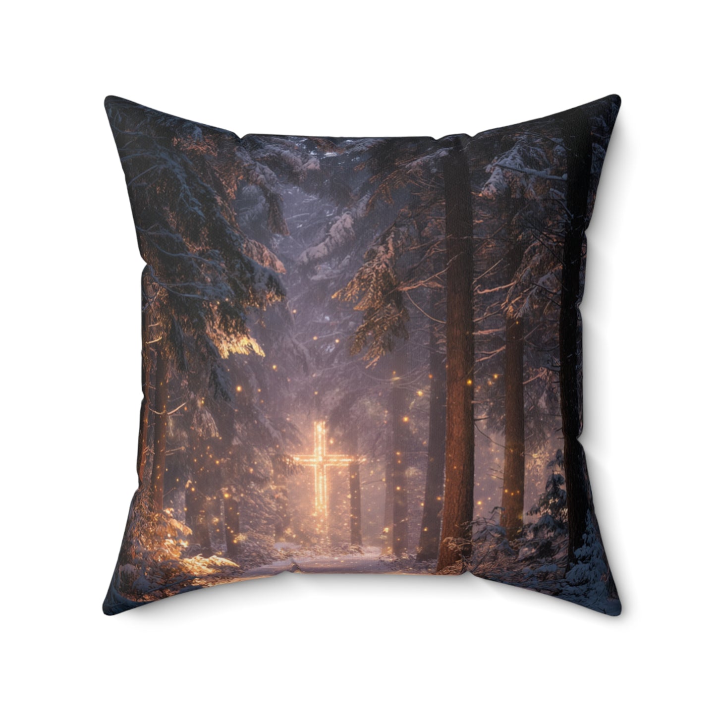 Winter Path of Faith- Throw Pillow