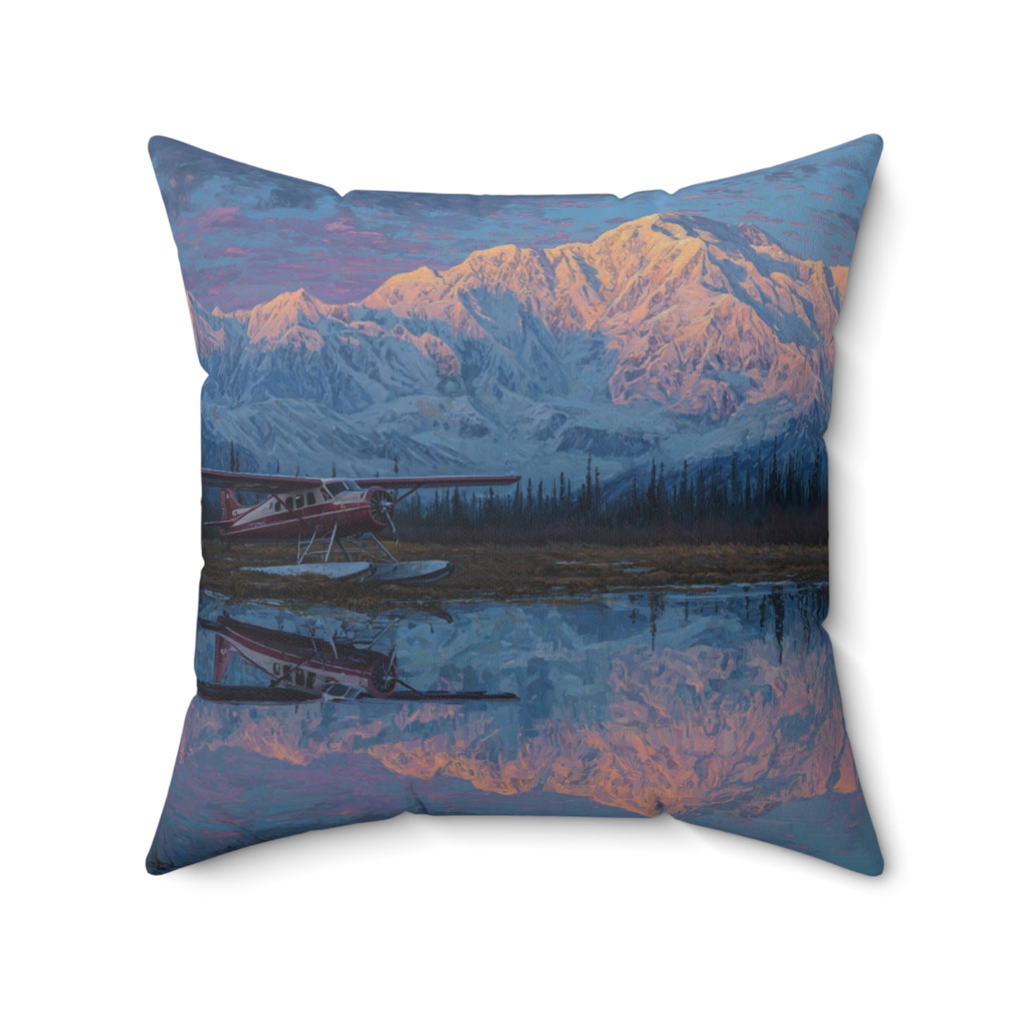 Alaska Lakeside Escape- Throw Pillow