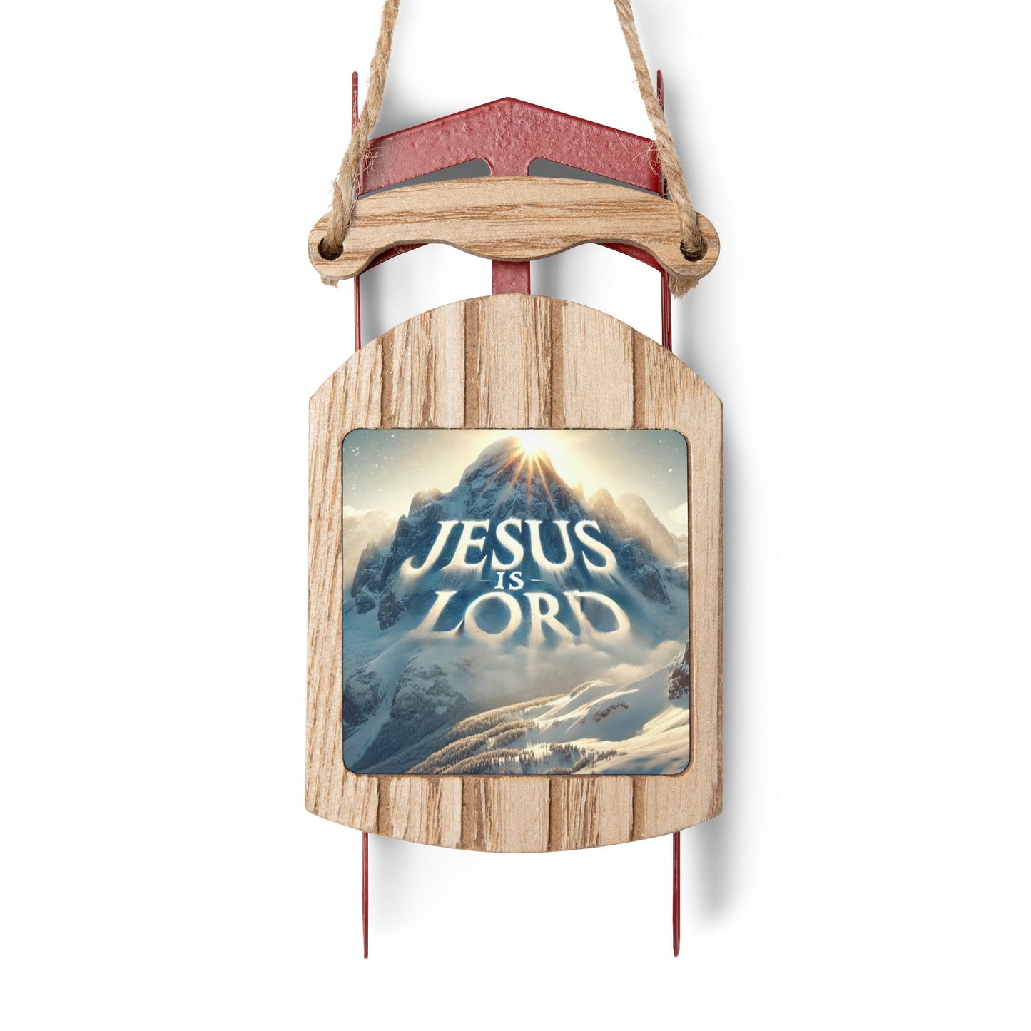 Jesus Is Lord- Sled Ornaments