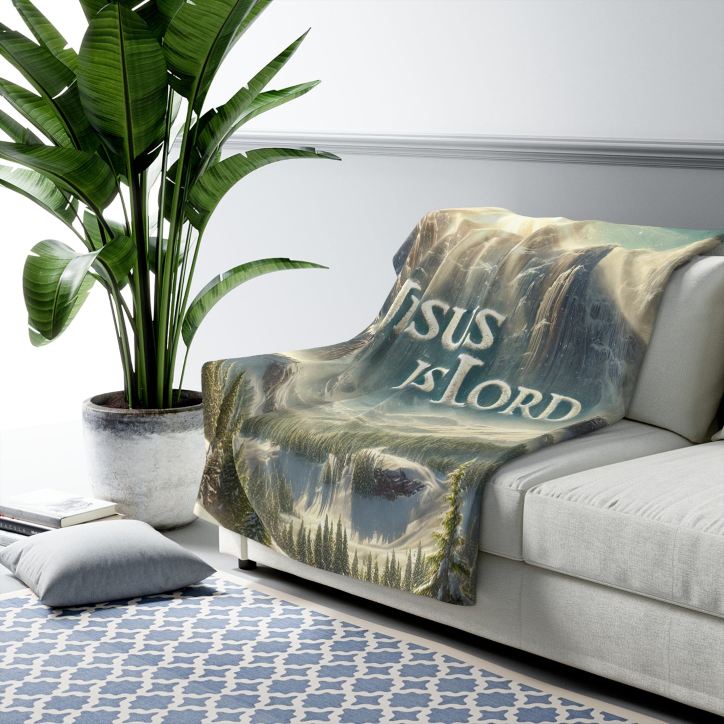 Jesus Is Lord Sherpa Blanket