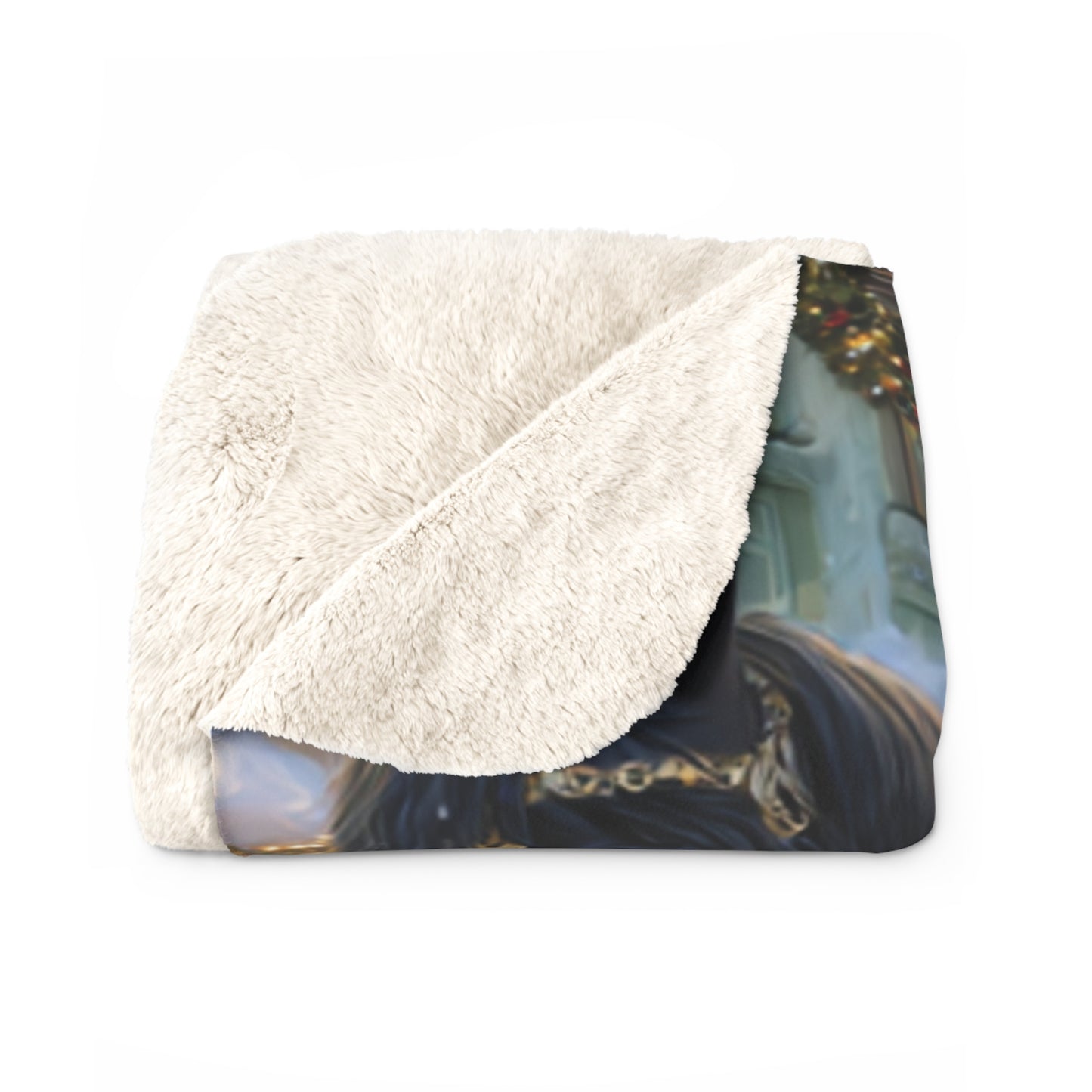 Evening Carriage Ride-Sherpa Fleece Blanket