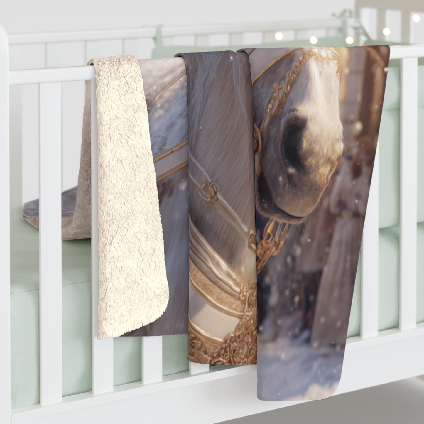 Golden Grace Carriage Ride- Sherpa Fleece Blanket