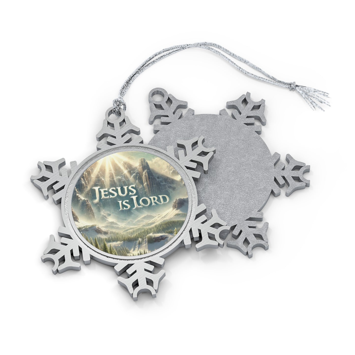 Jesus Is Lord- Pewter Snowflake Ornament