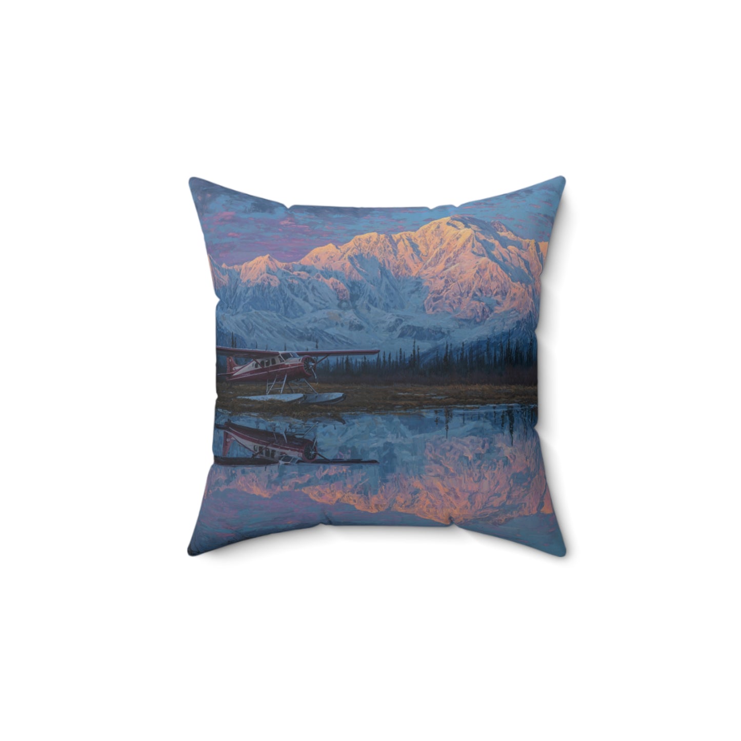 Alaska Lakeside Escape- Throw Pillow