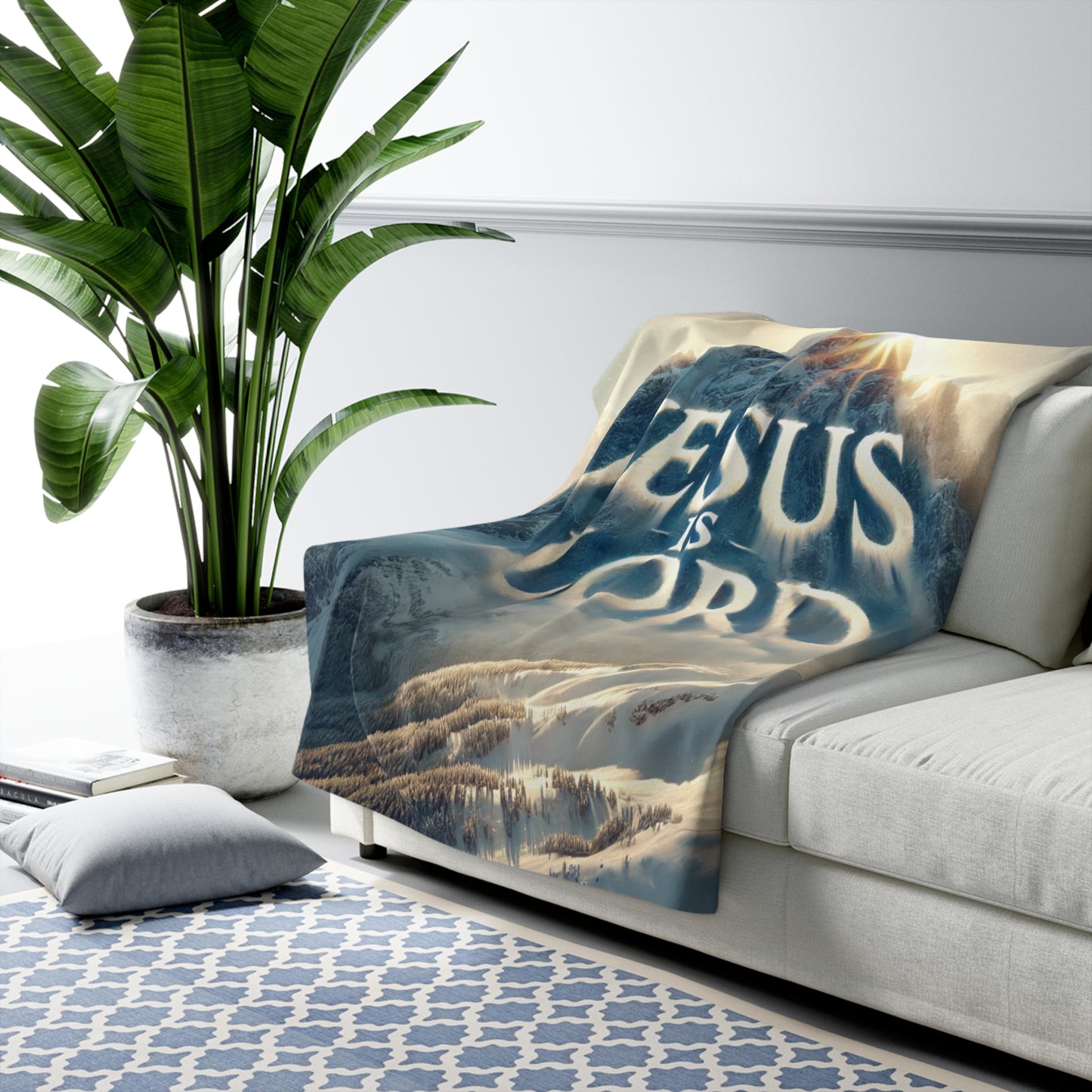 Jesus Is Lord Sherpa Fleece Blanket