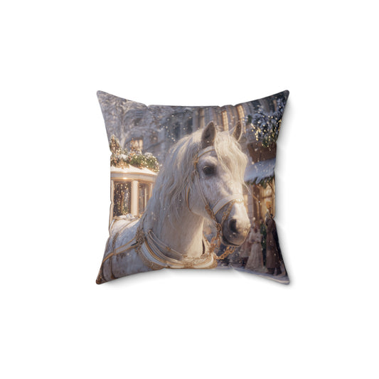 Golden Grace Carriage Ride- Throw Pillow