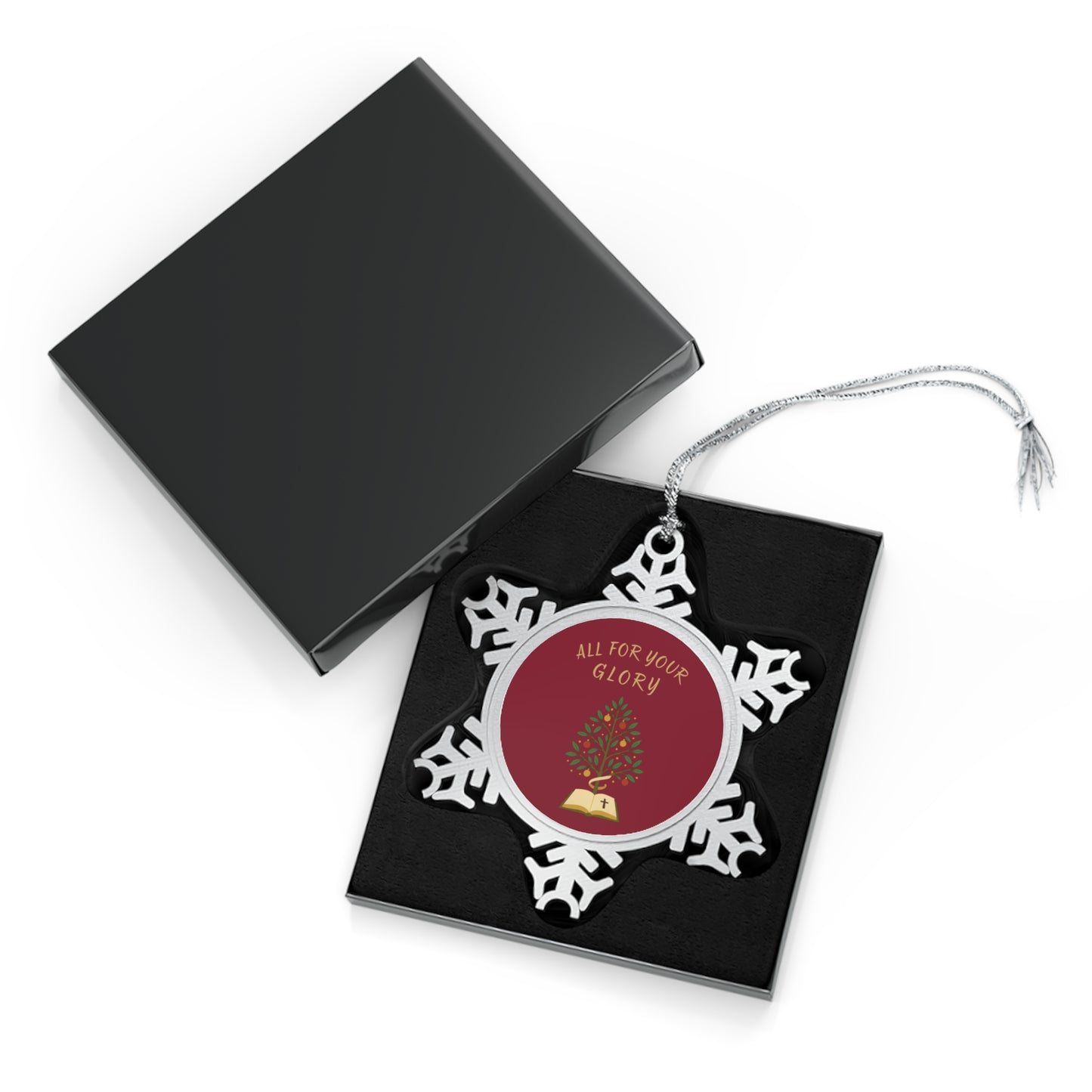 All For The Glory- Pewter Snowflake Ornament