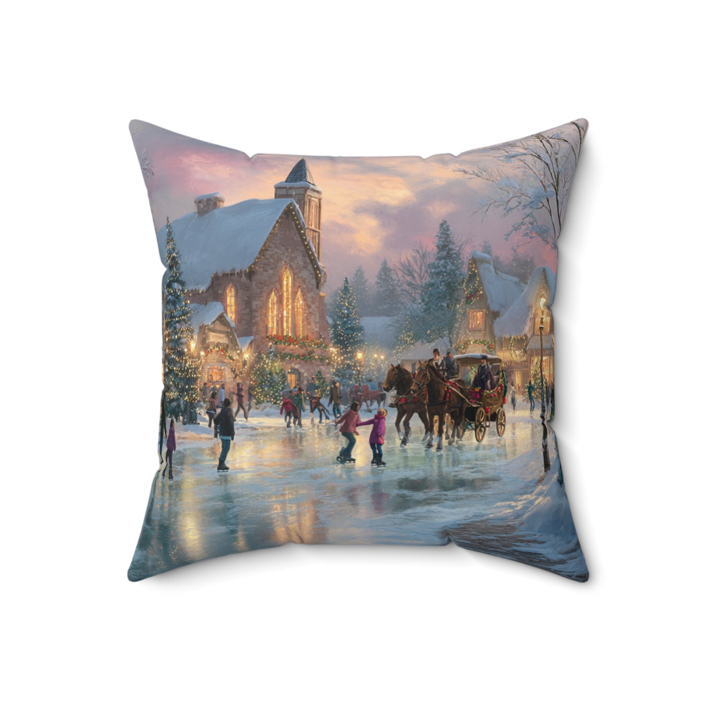Winter Village - Throw Pillow
