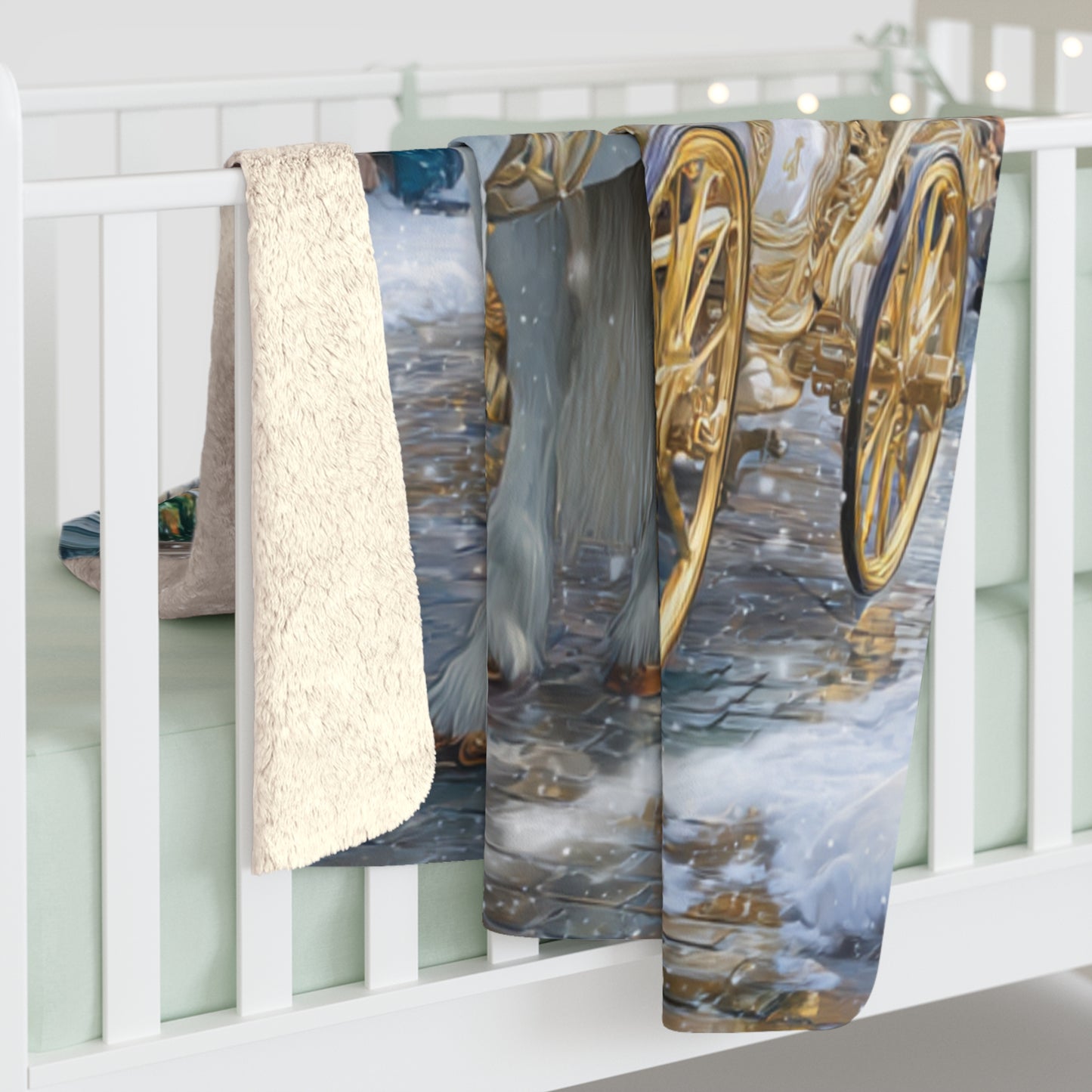 Golden Grace Carriage Ride- Sherpa Fleece Blanket