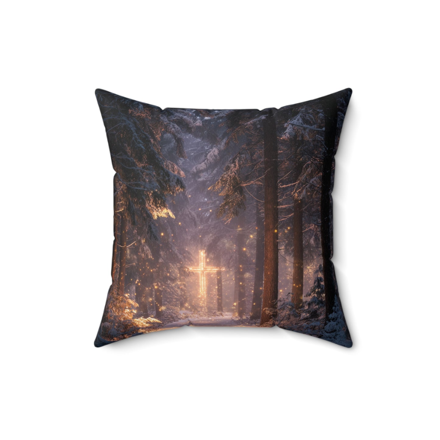 Winter Path of Faith- Throw Pillow