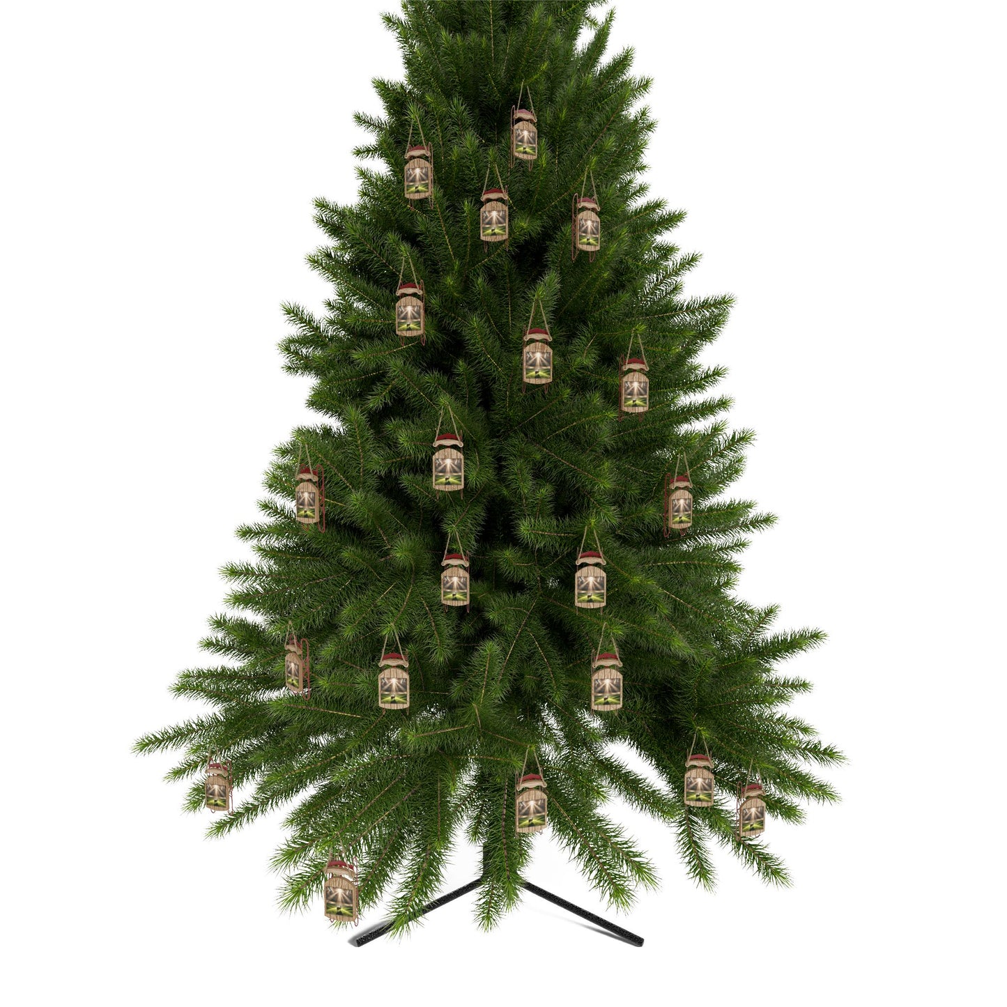 He Leads Me- Sled Ornaments