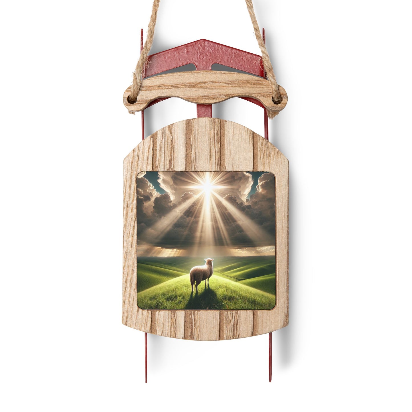 He Leads Me- Sled Ornaments