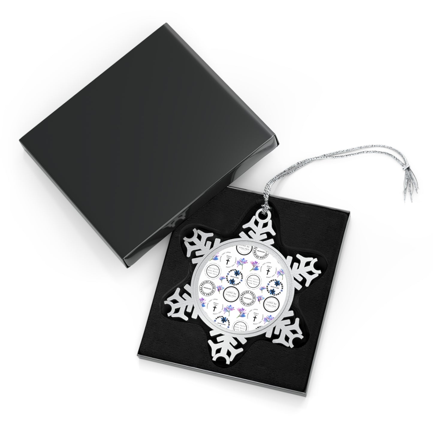 Praise Lord- Pewter Snowflake Ornament