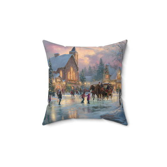 Winter Village - Throw Pillow