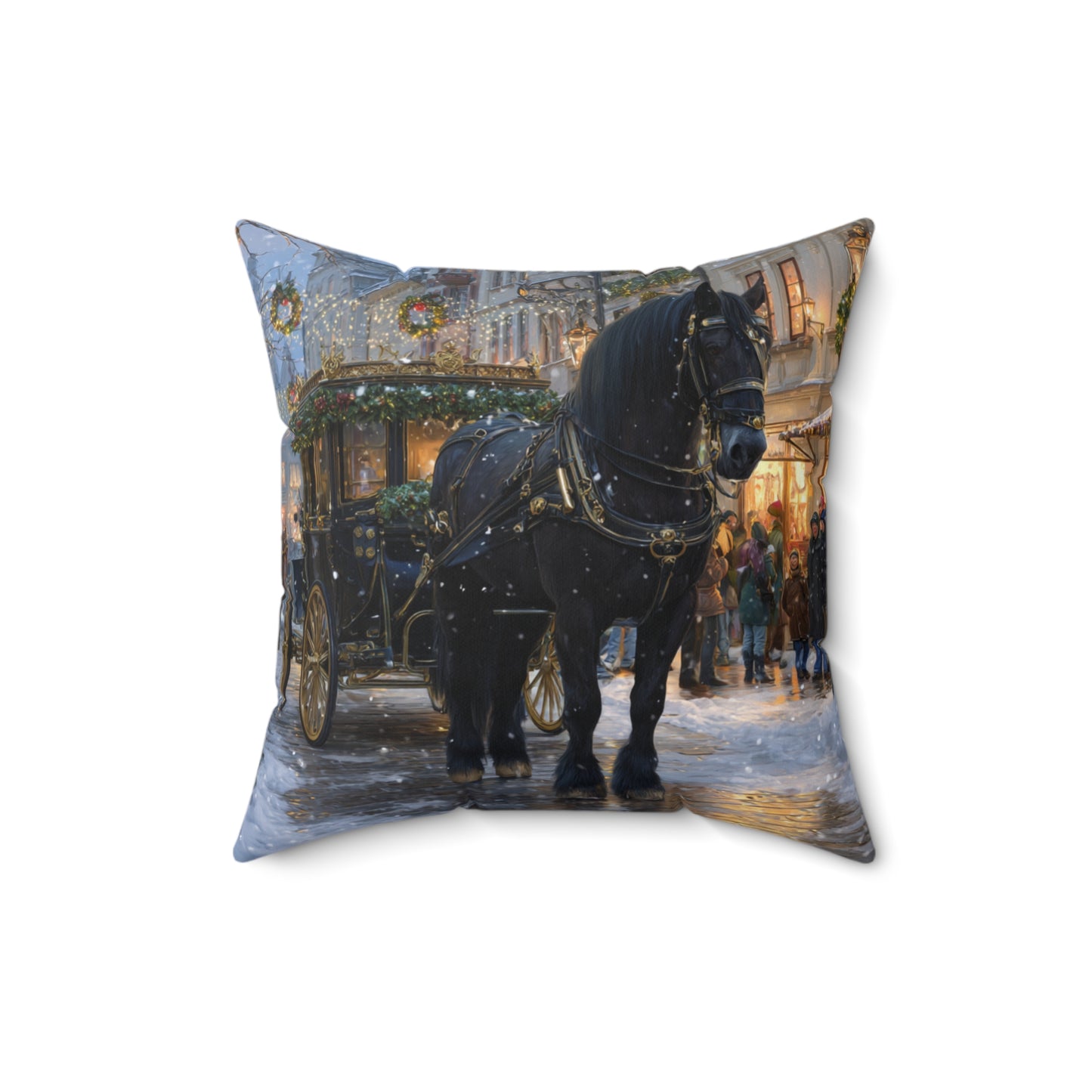 Evening Carriage Ride- Decorative Pillow