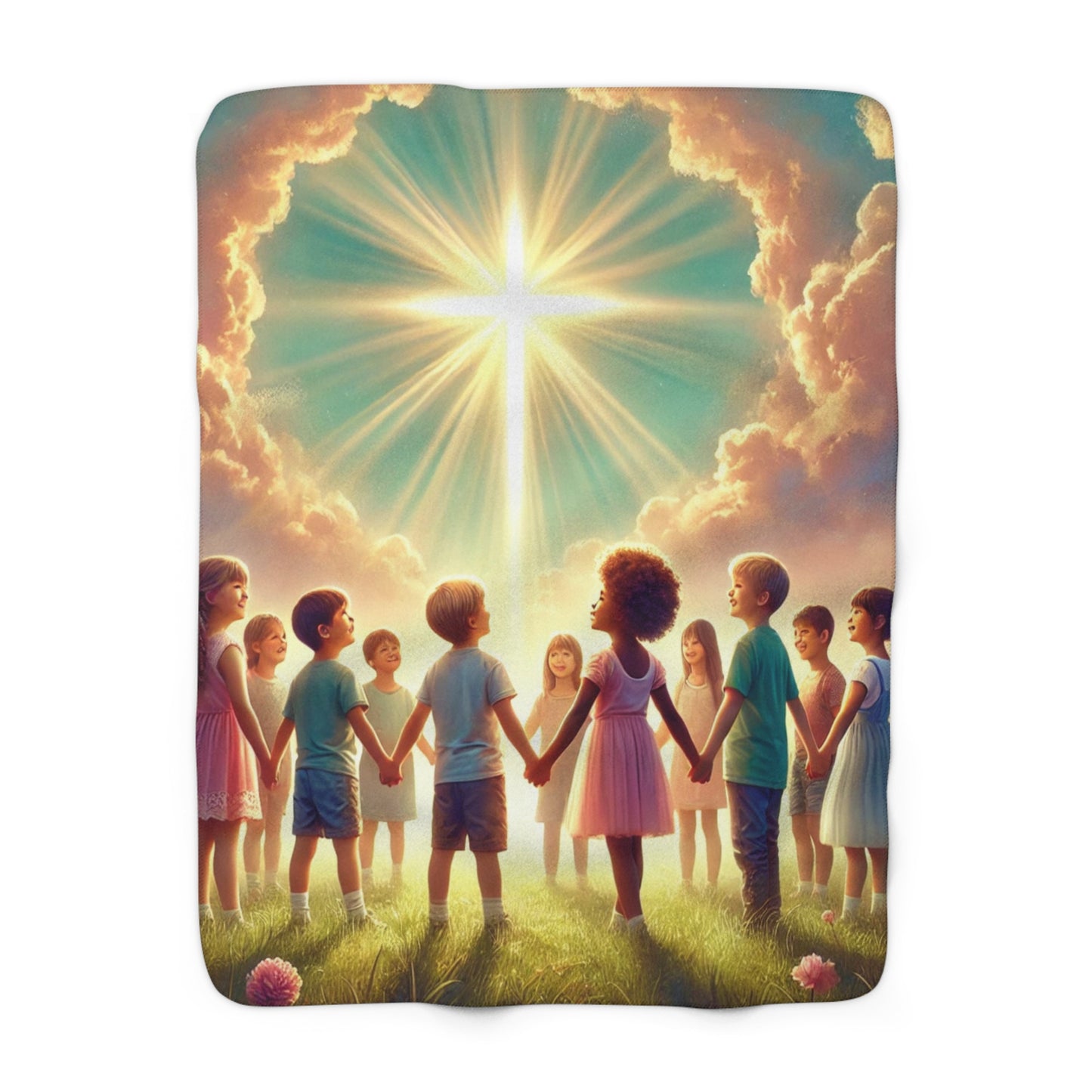 Heavenly Growth Sherpa Fleece Blanket