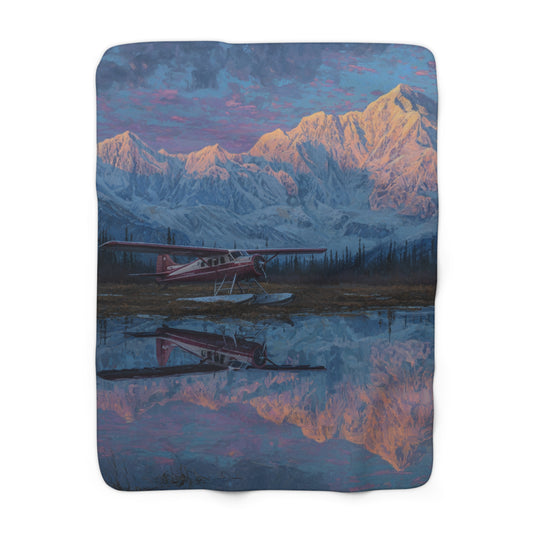 Alaska Lakeside Escape-Sherpa Blanket
