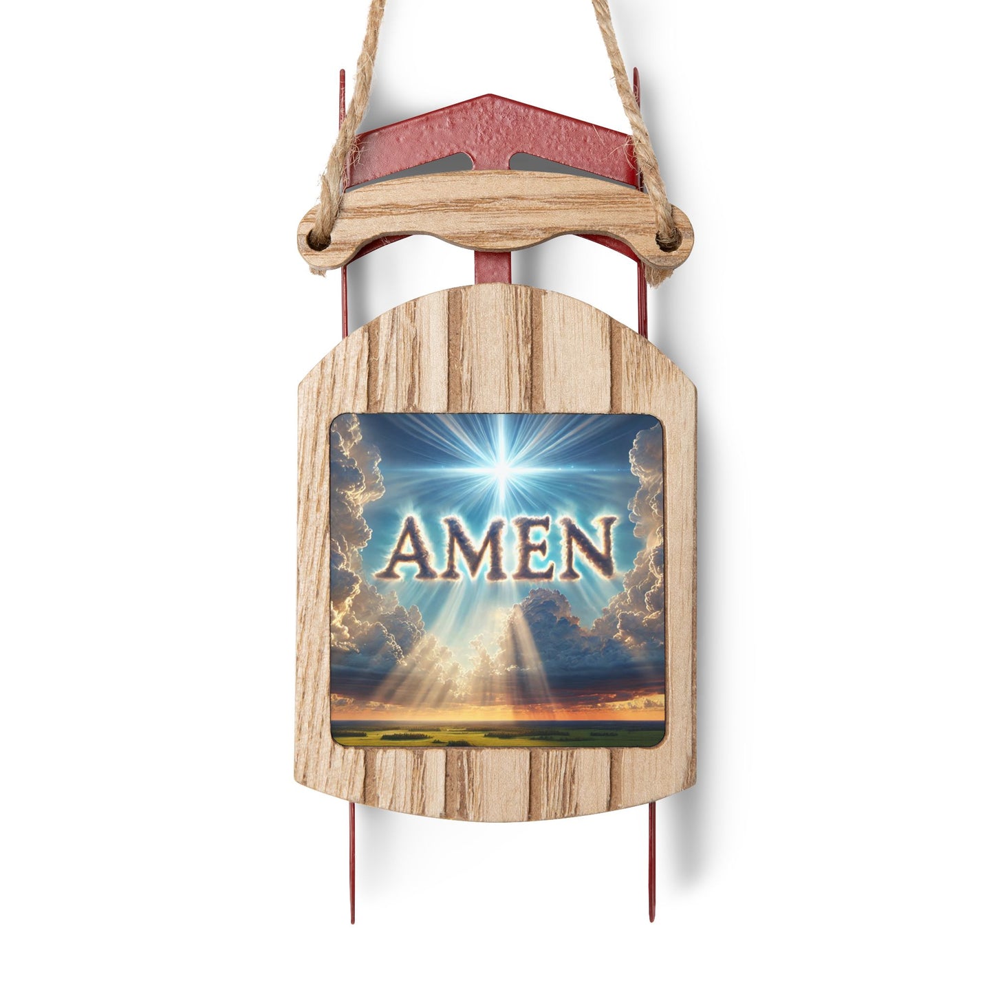 Amen- Sled Ornaments
