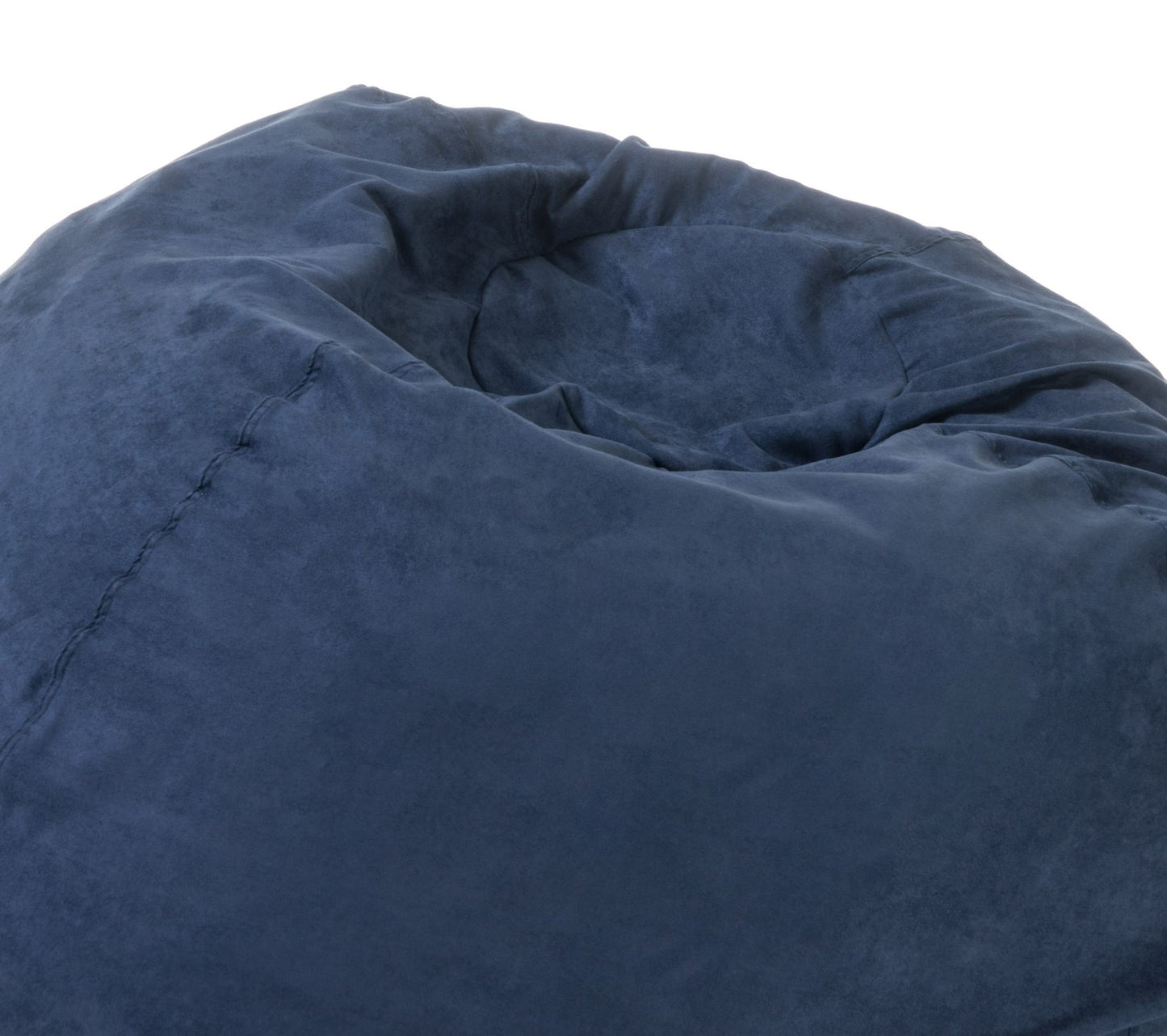 5-Foot High-Density Shredded Foam Bean Bag Chair – Cozy Comfort for Kids and Adults- Blue Solid