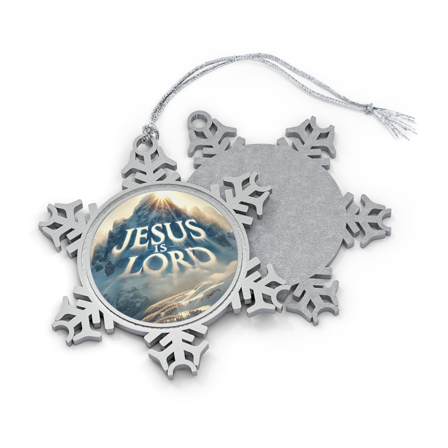 Jesus is Lord- Pewter Snowflake Ornament