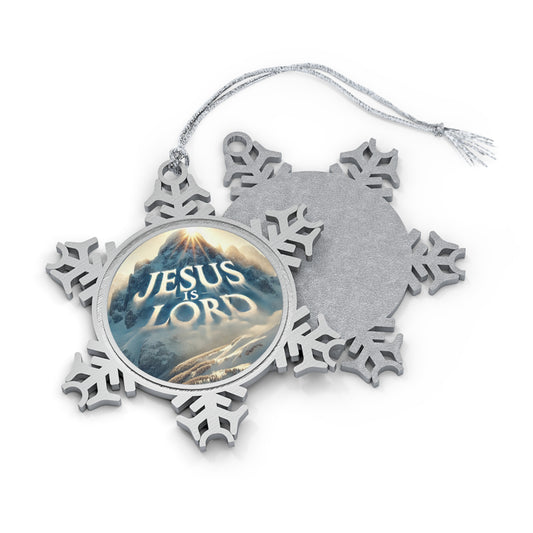 Jesus is Lord- Pewter Snowflake Ornament