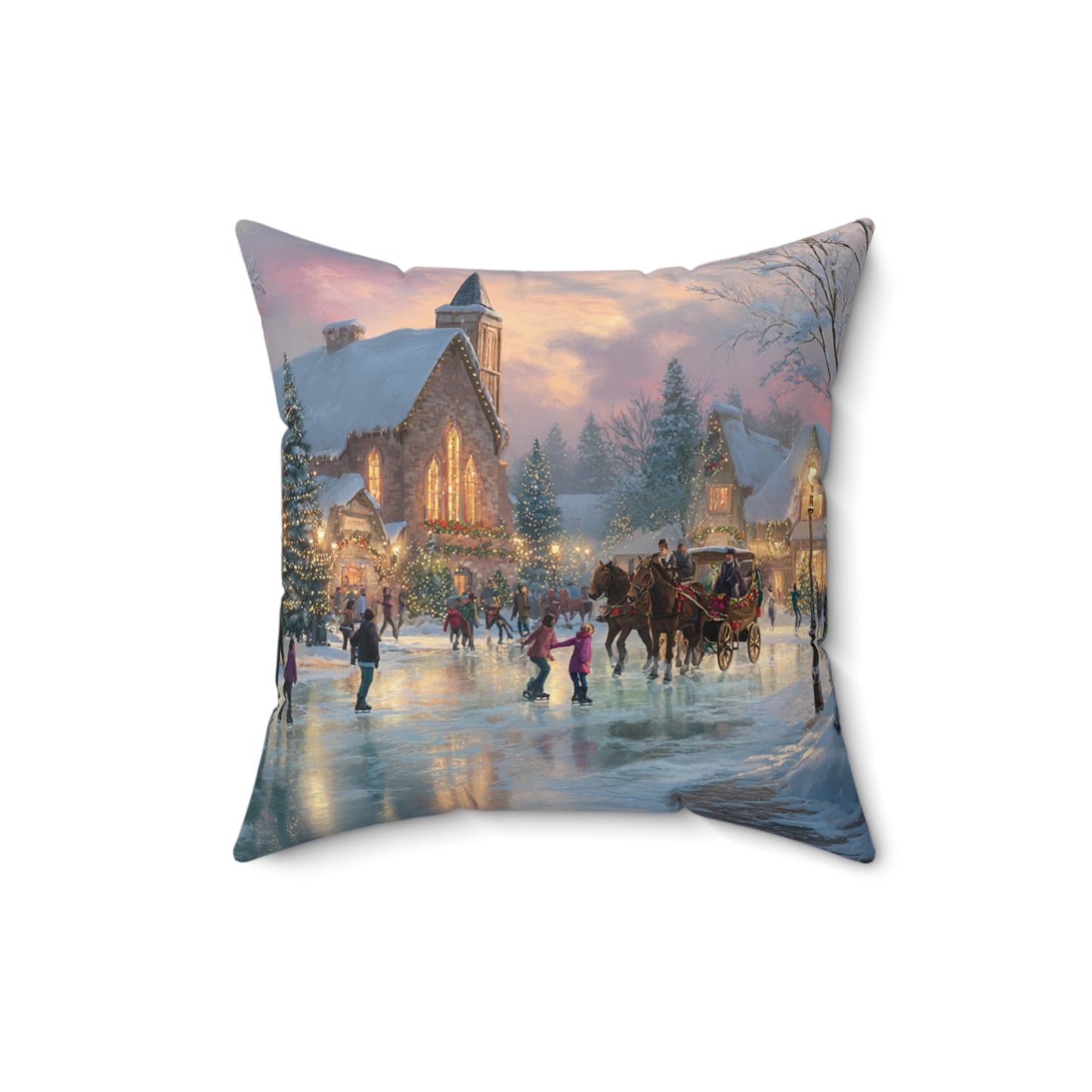 Winter Village - Throw Pillow