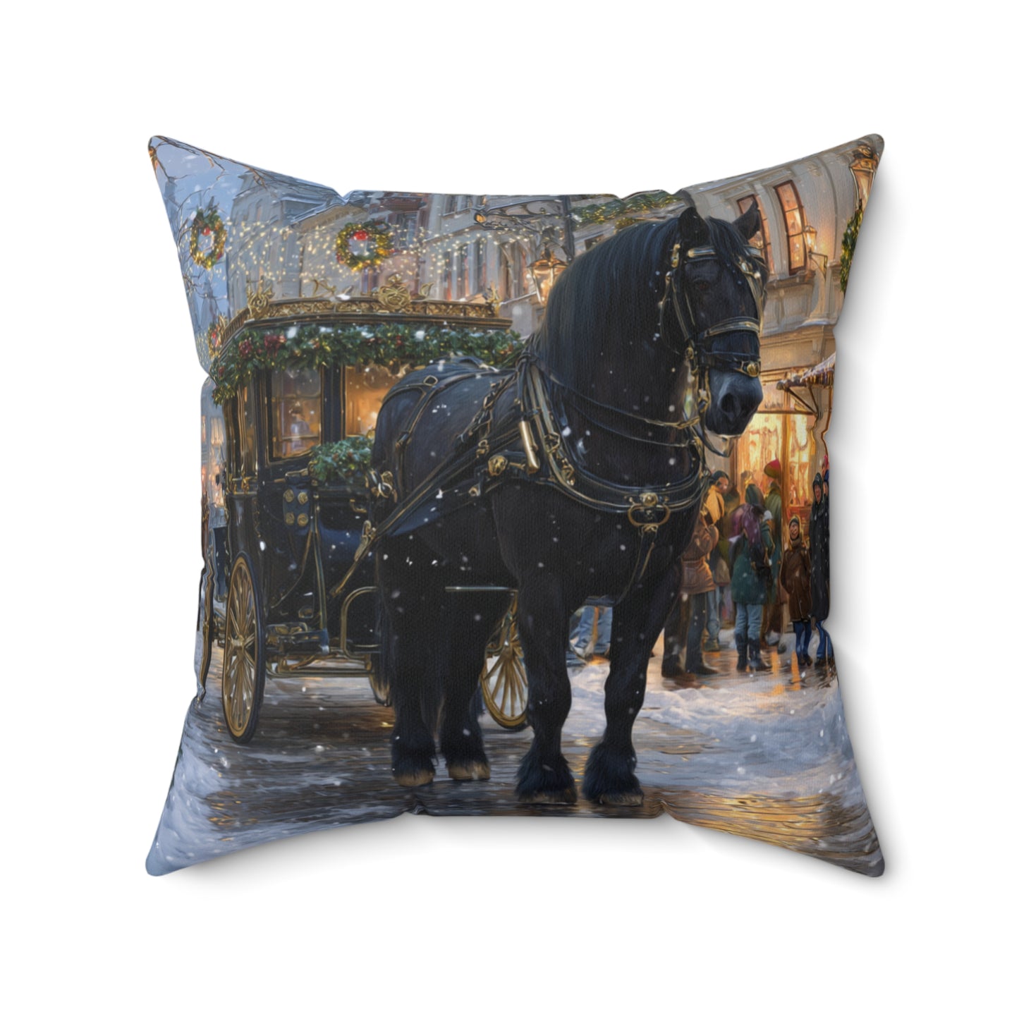Evening Carriage Ride- Decorative Pillow
