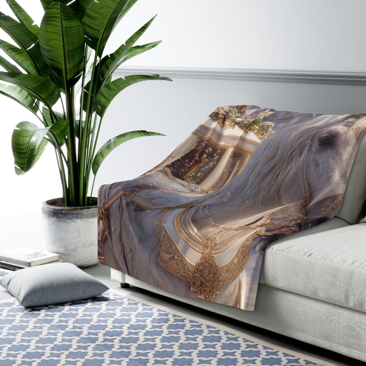 Golden Grace Carriage Ride- Sherpa Fleece Blanket