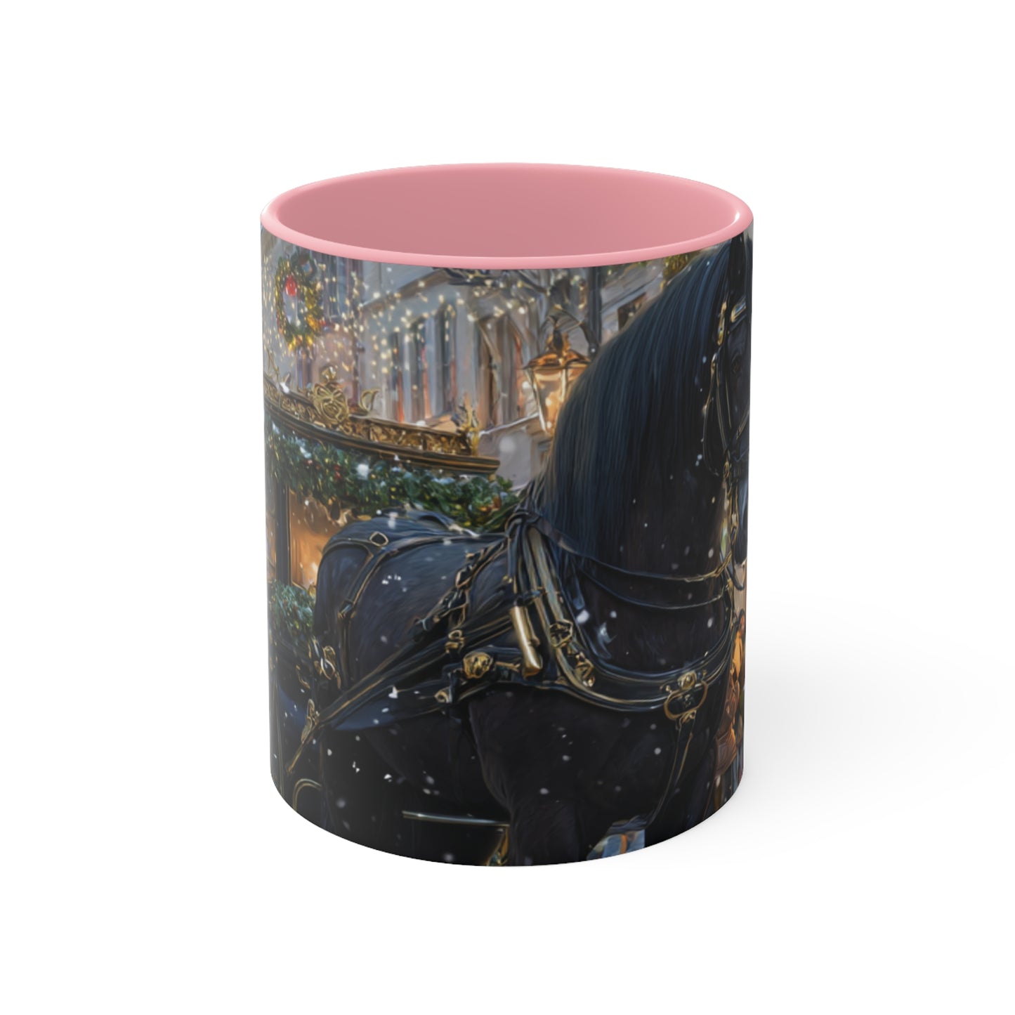 Victorian Horse Carriage Holiday- Accent Mug