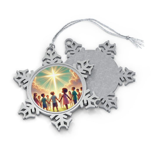 Heavenly Growth- Pewter Snowflake Ornament