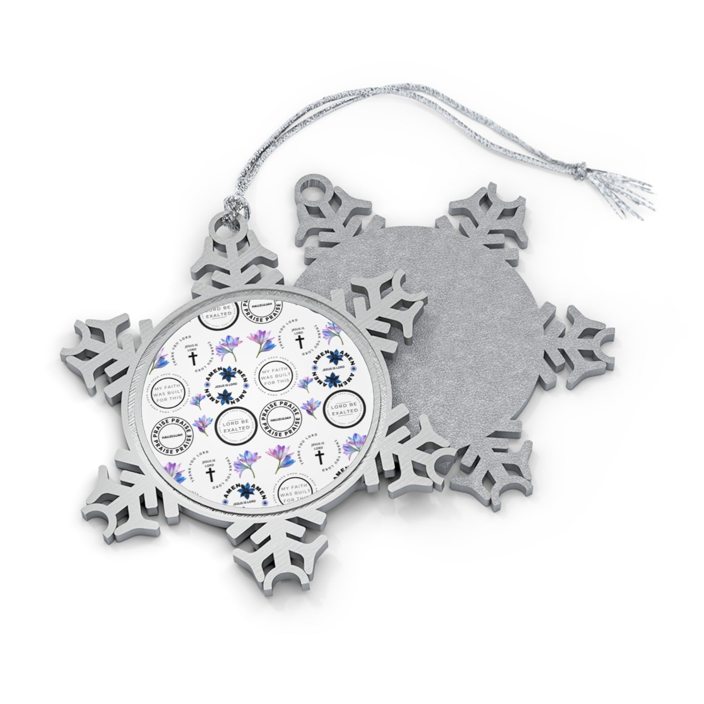 Praise Lord- Pewter Snowflake Ornament