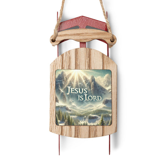 Jesus Is Lord- Sled Ornaments