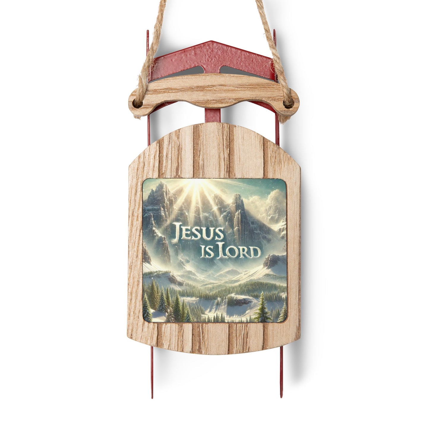 Jesus Is Lord- Sled Ornaments