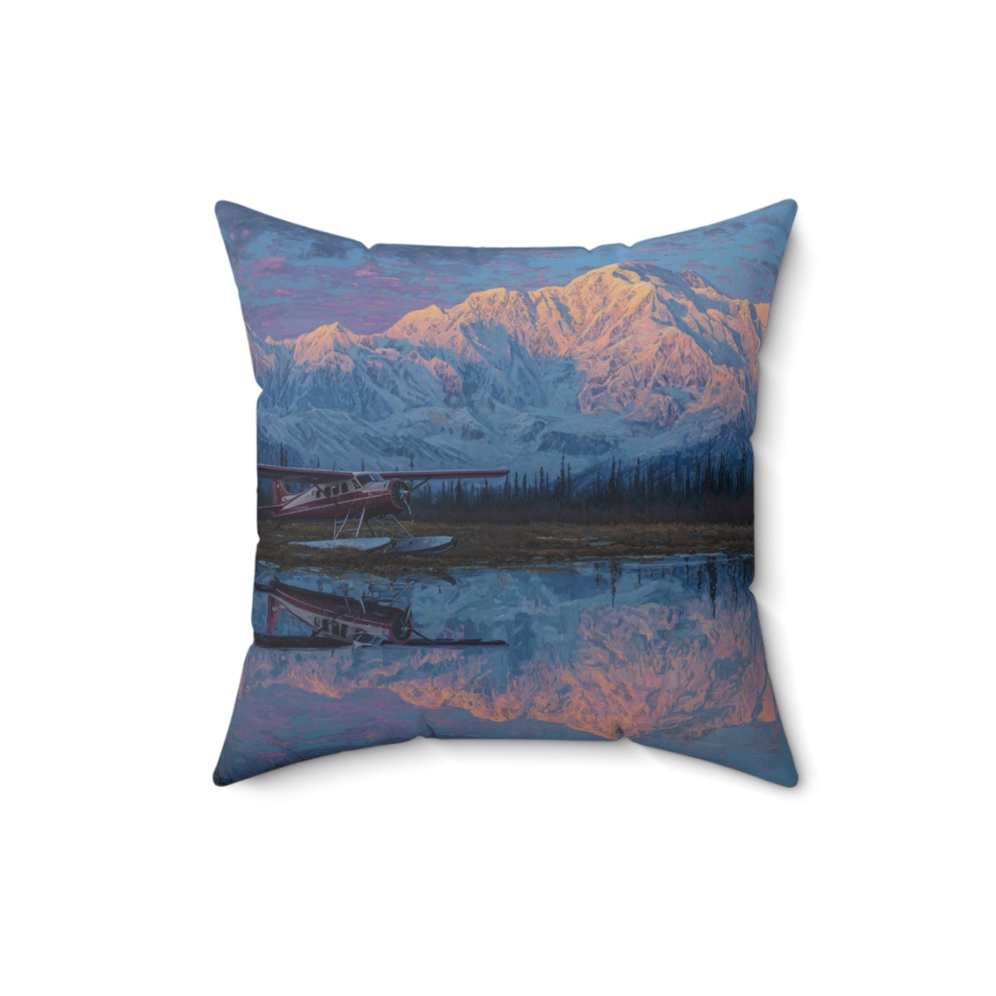 Alaska Lakeside Escape- Throw Pillow