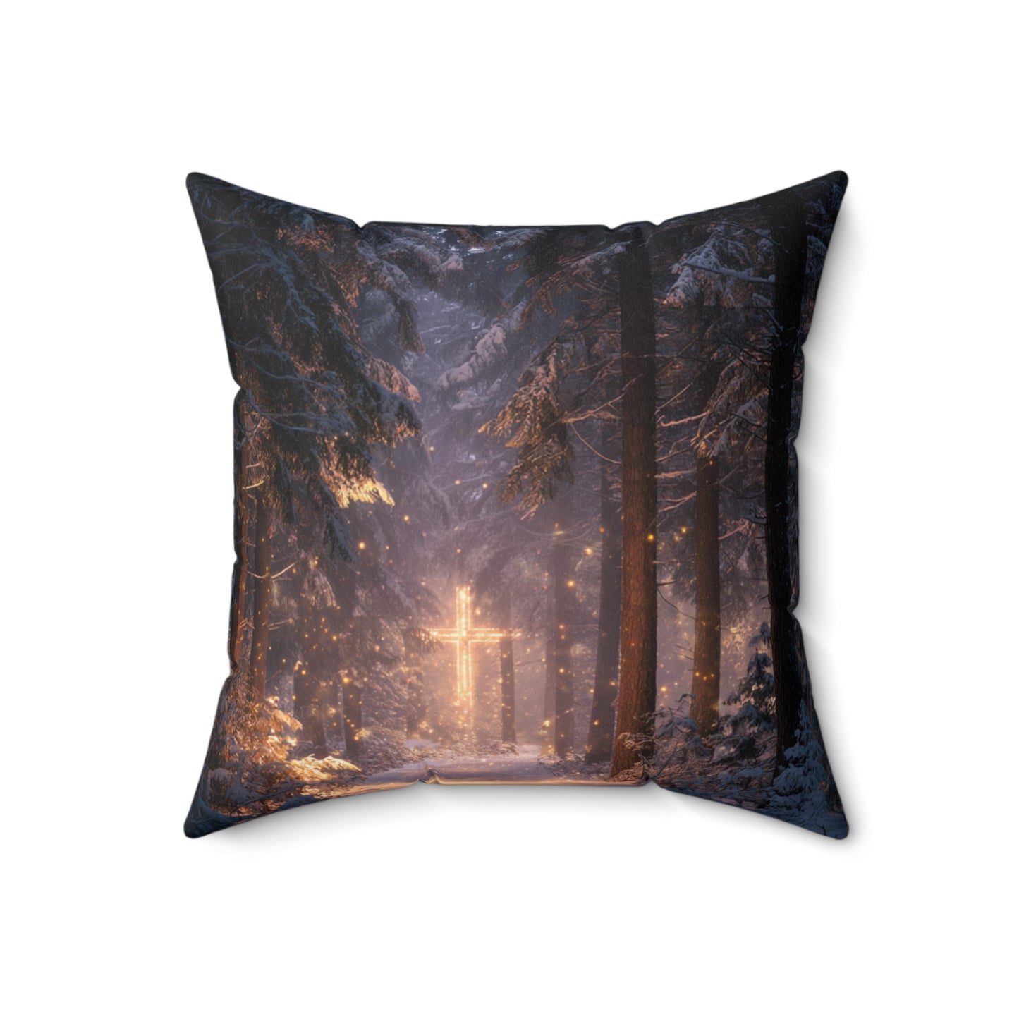 Winter Path of Faith- Throw Pillow
