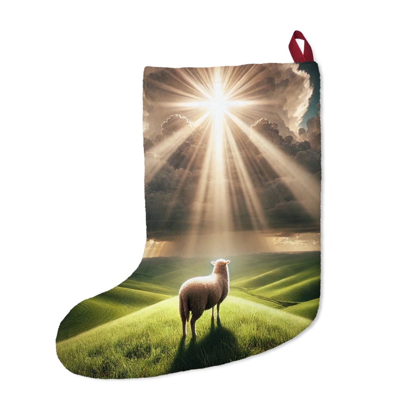 He Leads Me- Christmas Stocking