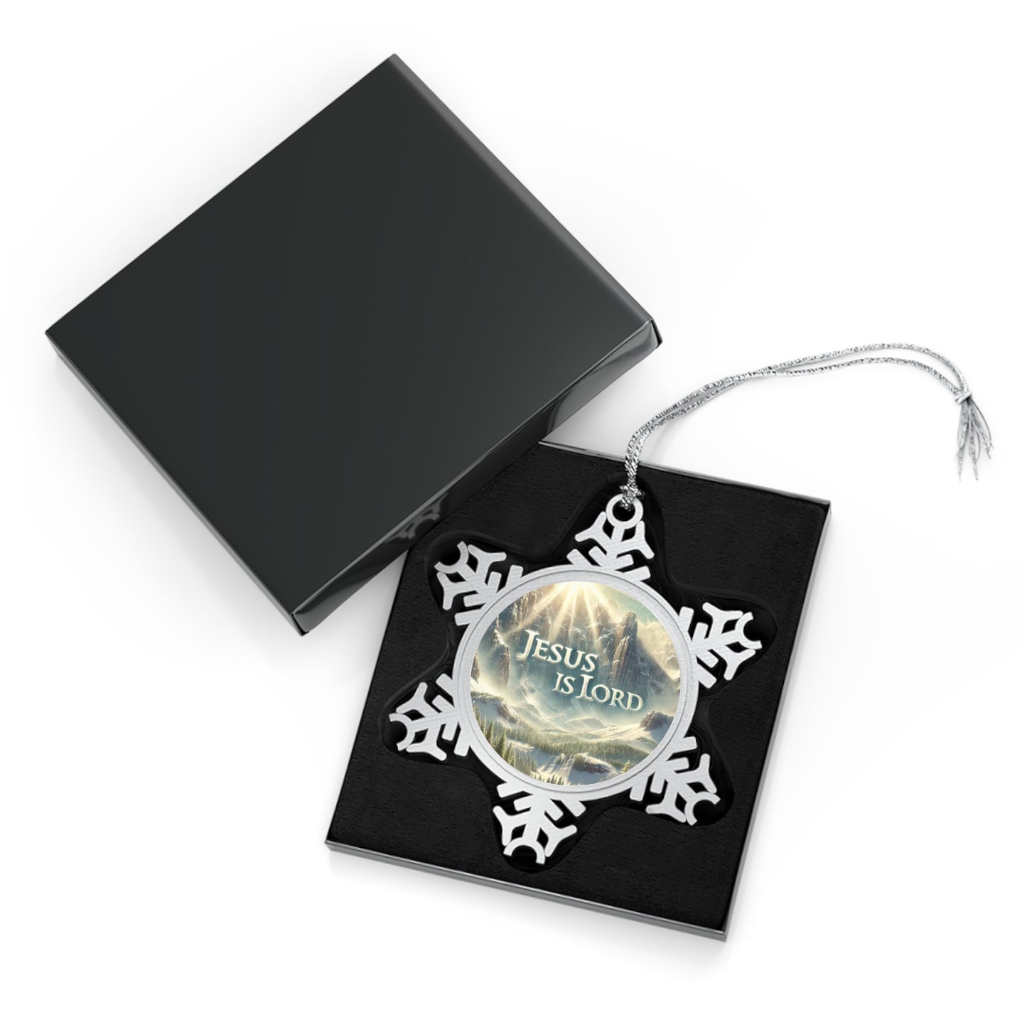 Jesus Is Lord- Pewter Snowflake Ornament