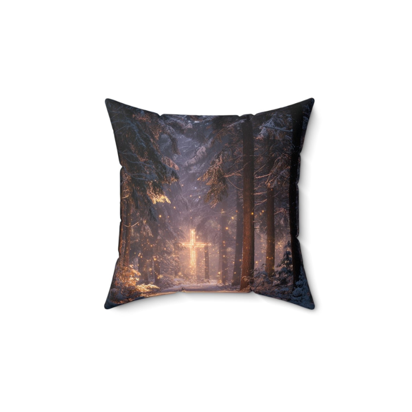 Winter Path of Faith- Throw Pillow