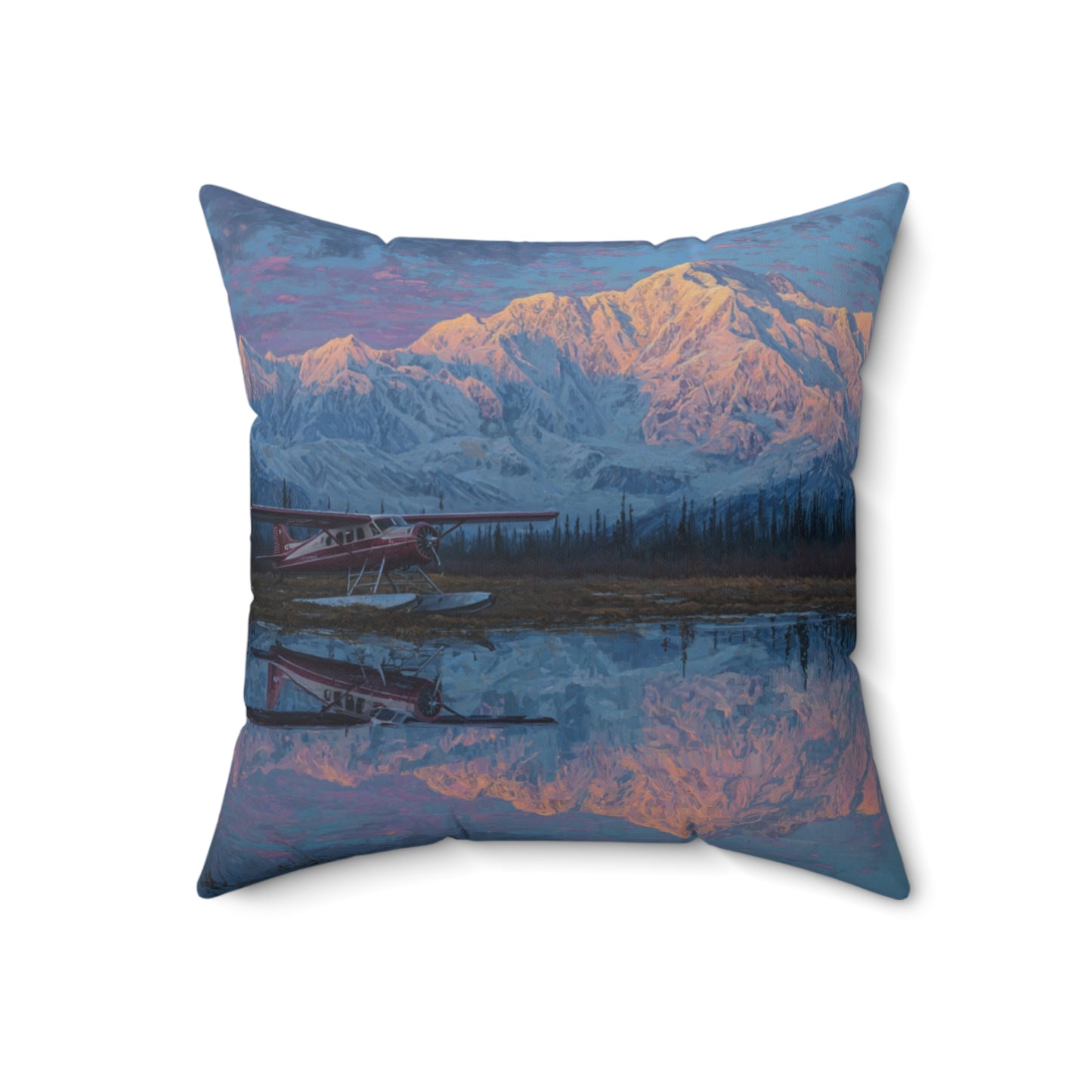 Alaska Lakeside Escape- Throw Pillow